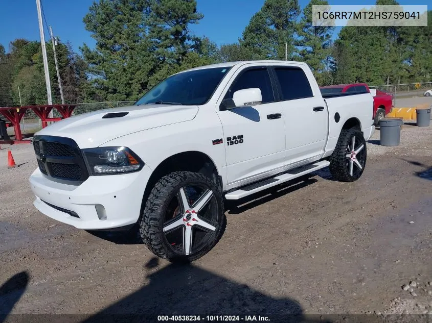 1C6RR7MT2HS759041 2017 Ram 1500 Night 4X4 5'7 Box