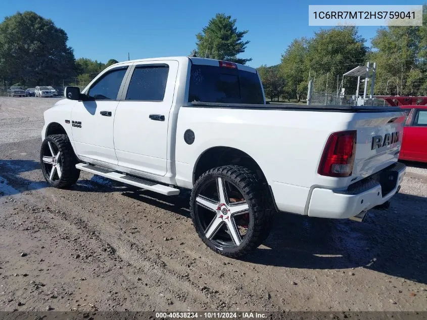 1C6RR7MT2HS759041 2017 Ram 1500 Night 4X4 5'7 Box