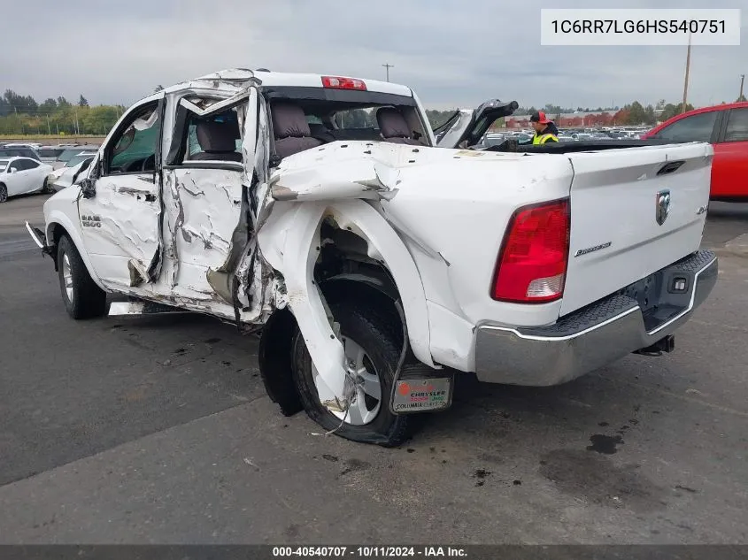 2017 Ram 1500 Slt VIN: 1C6RR7LG6HS540751 Lot: 40540707