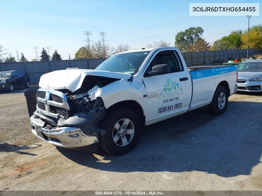 2017 Ram 1500 Tradesman 4X2 8' Box VIN: 3C6JR6DTXHG654455 Lot: 40541278