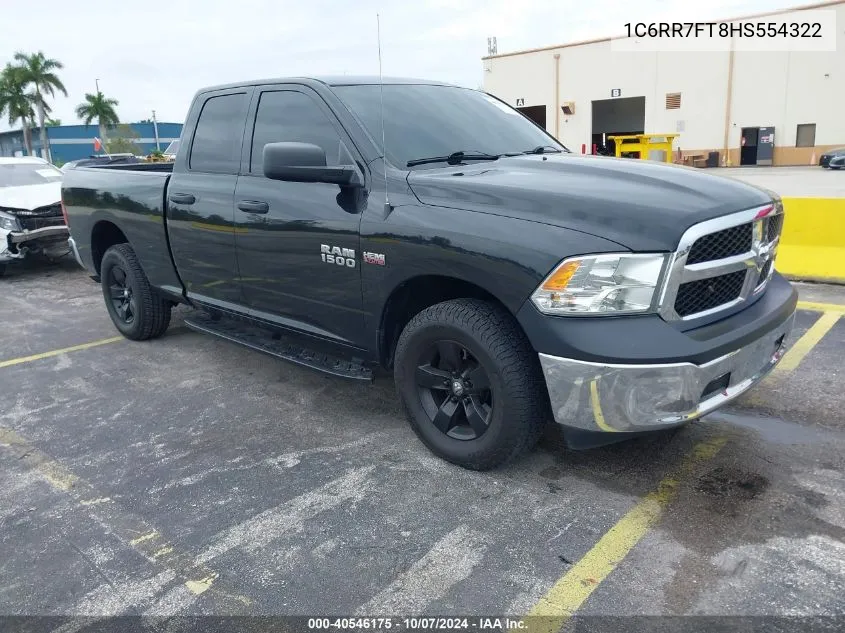 2017 Ram 1500 Tradesman Quad Cab 4X4 6'4 Box VIN: 1C6RR7FT8HS554322 Lot: 40546175