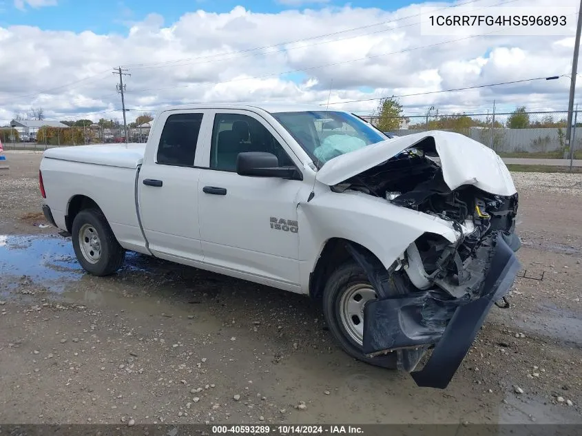 2017 Ram 1500 Tradesman 4X4 6'4 Box VIN: 1C6RR7FG4HS596893 Lot: 40593289