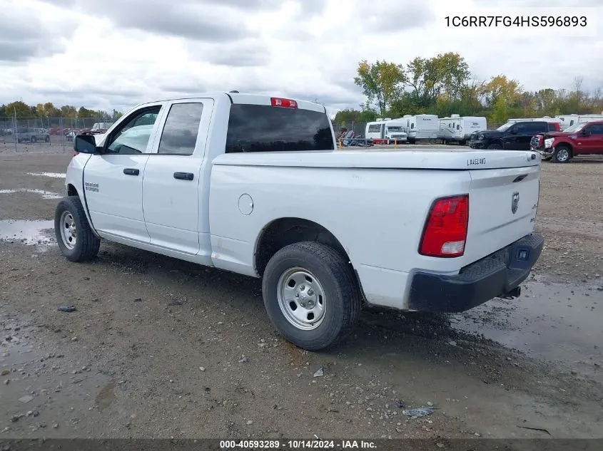 2017 Ram 1500 Tradesman 4X4 6'4 Box VIN: 1C6RR7FG4HS596893 Lot: 40593289