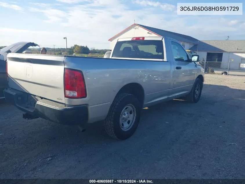 2017 Ram 1500 Tradesman Regular Cab 4X2 8' Box VIN: 3C6JR6DG8HG591729 Lot: 40605887