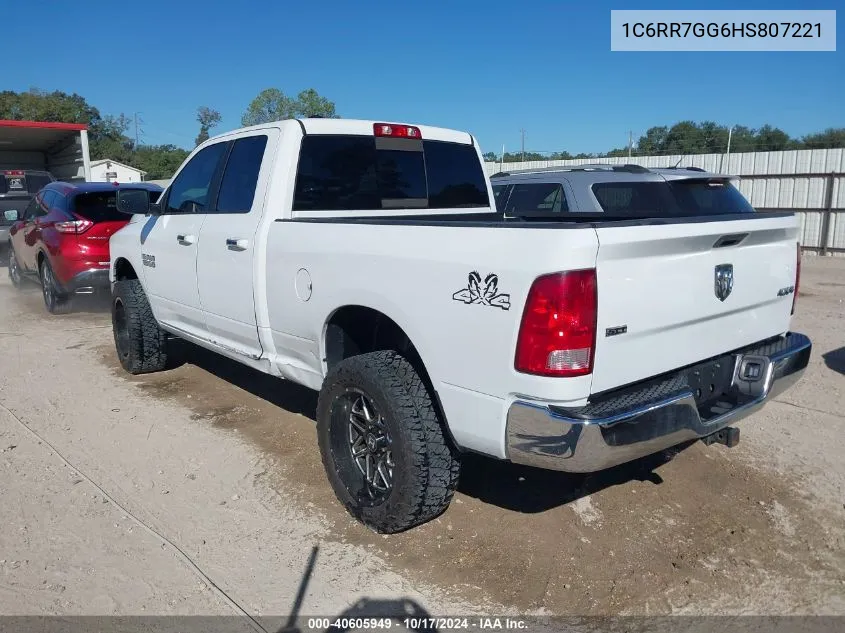 2017 Ram 1500 Slt 4X4 6'4 Box VIN: 1C6RR7GG6HS807221 Lot: 40605949