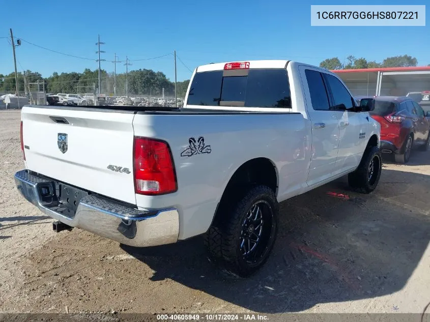 2017 Ram 1500 Slt 4X4 6'4 Box VIN: 1C6RR7GG6HS807221 Lot: 40605949