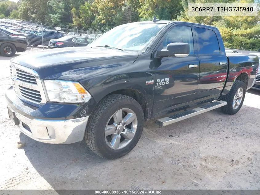 2017 Ram 1500 Big Horn 4X4 5'7 Box VIN: 3C6RR7LT3HG735940 Lot: 40608935