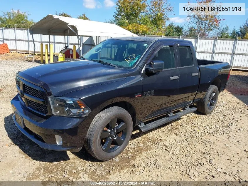 2017 Ram 1500 Express Quad Cab 4X2 6'4 Box VIN: 1C6RR6FT8HS651918 Lot: 40625952