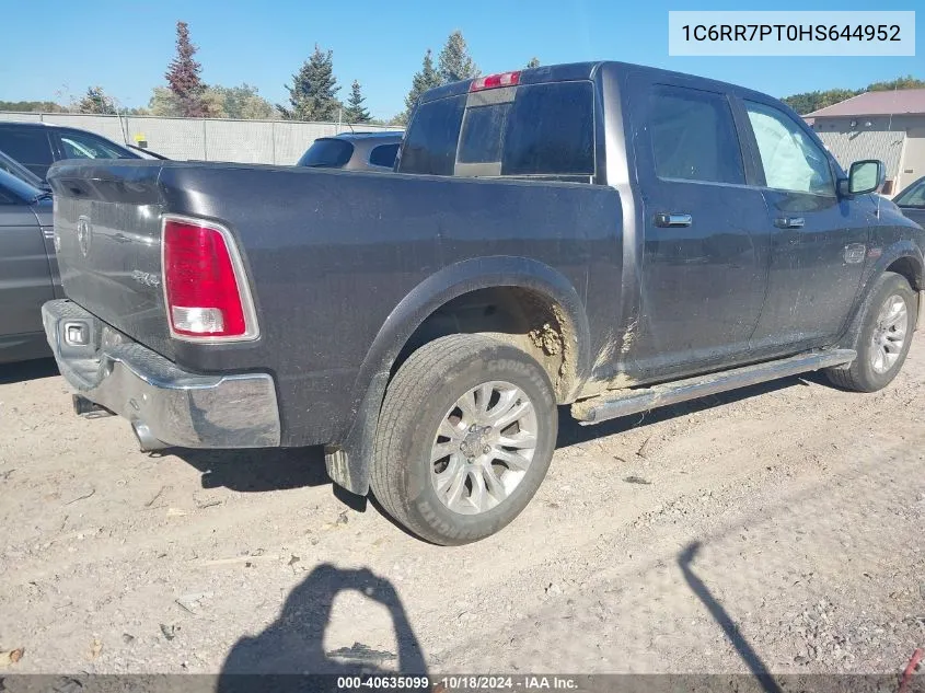 2017 Ram 1500 Longhorn 4X4 5'7 Box VIN: 1C6RR7PT0HS644952 Lot: 40635099