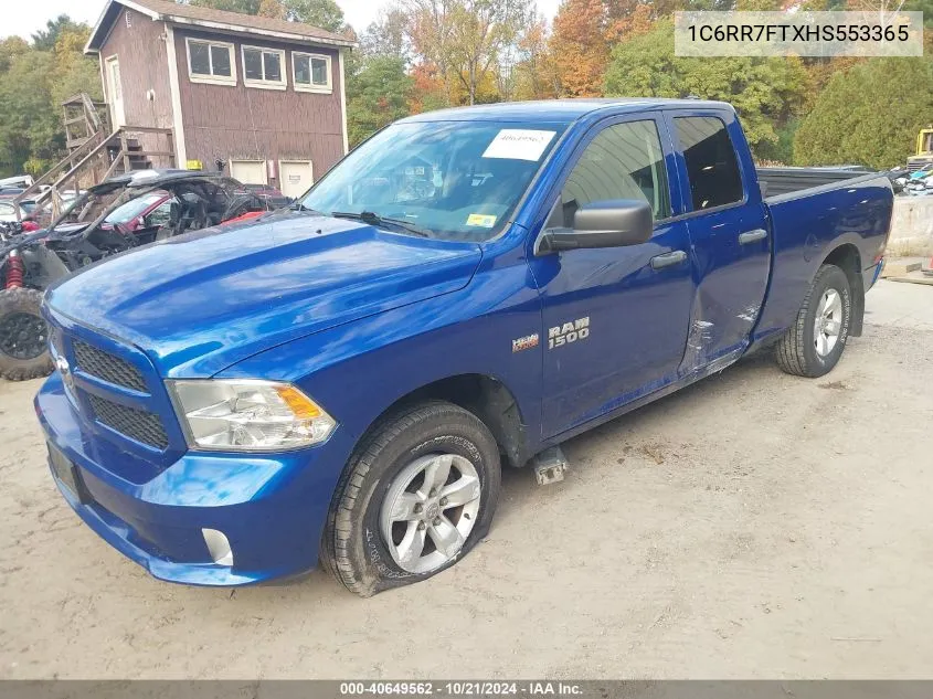 2017 Ram 1500 Express 4X4 6'4 Box VIN: 1C6RR7FTXHS553365 Lot: 40649562