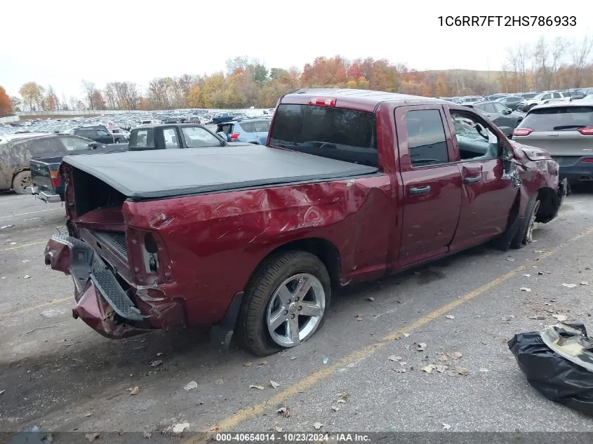 2017 Ram 1500 St VIN: 1C6RR7FT2HS786933 Lot: 40654014