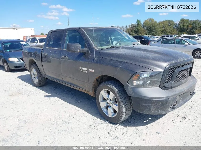 2017 Ram 1500 Tradesman 4X4 5'7 Box VIN: 3C6RR7KT4HG722826 Lot: 40670445