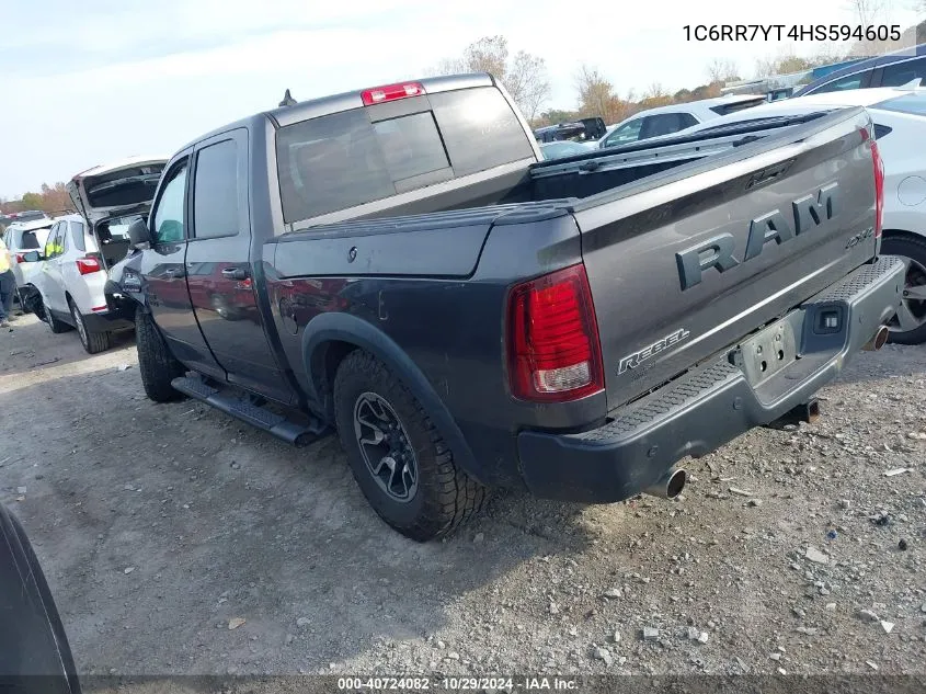 2017 Ram 1500 Rebel 4X4 5'7 Box VIN: 1C6RR7YT4HS594605 Lot: 40724082