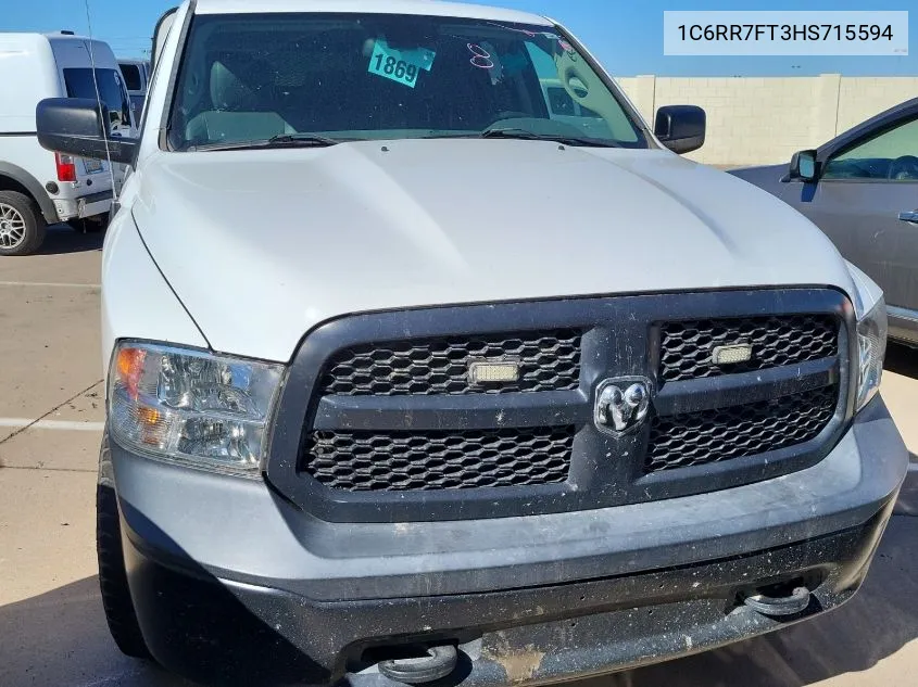 2017 Ram 1500 St VIN: 1C6RR7FT3HS715594 Lot: 40731318