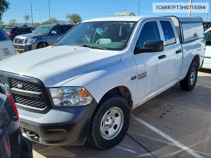 2017 Ram 1500 St VIN: 1C6RR7FT3HS715594 Lot: 40731318