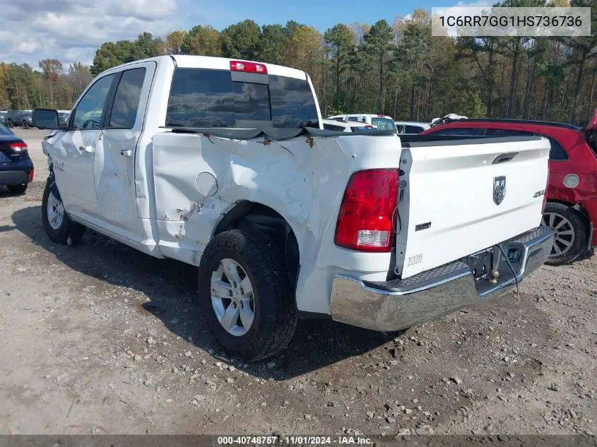 2017 Ram 1500 Slt Quad Cab 4X4 6'4 Box VIN: 1C6RR7GG1HS736736 Lot: 40748757