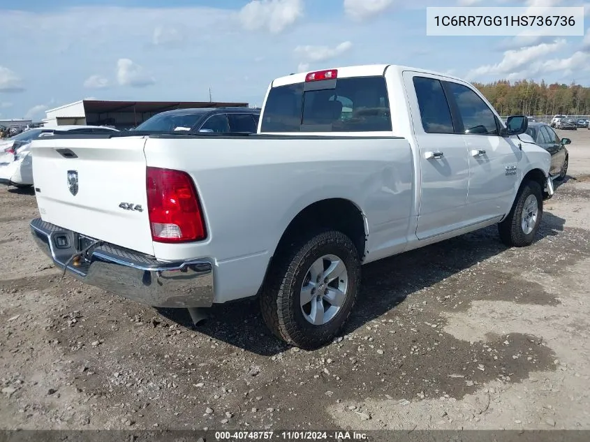 2017 Ram 1500 Slt Quad Cab 4X4 6'4 Box VIN: 1C6RR7GG1HS736736 Lot: 40748757