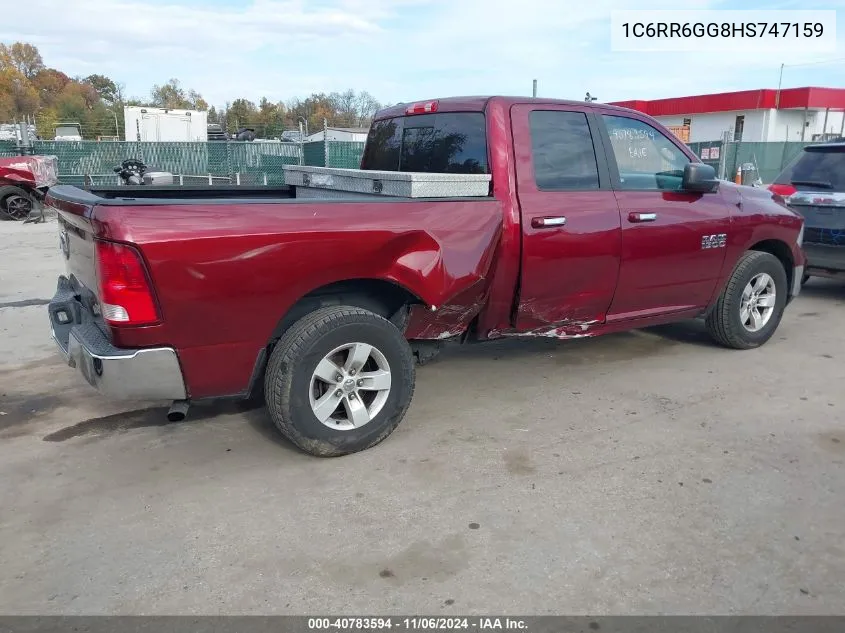 2017 Ram 1500 Slt 4X2 6'4 Box VIN: 1C6RR6GG8HS747159 Lot: 40783594