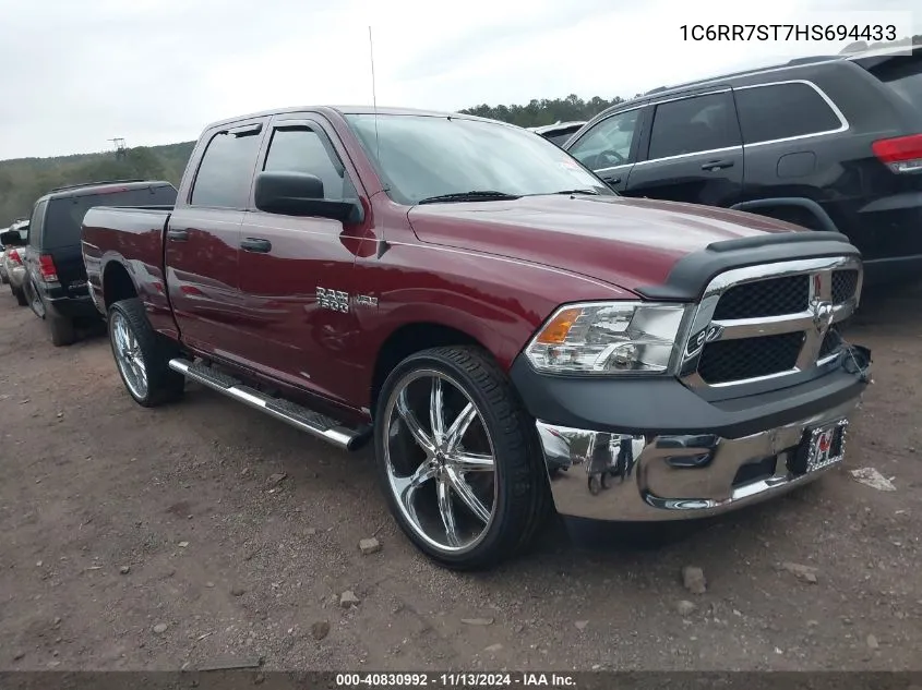 2017 Ram 1500 Tradesman 4X4 6'4 Box VIN: 1C6RR7ST7HS694433 Lot: 40830992