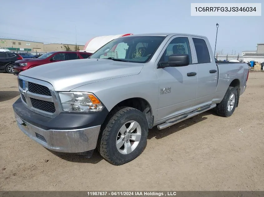 2018 Ram 1500 St VIN: 1C6RR7FG3JS346034 Lot: 11987637