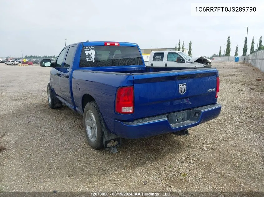 2018 Ram 1500 St VIN: 1C6RR7FT0JS289790 Lot: 12073850