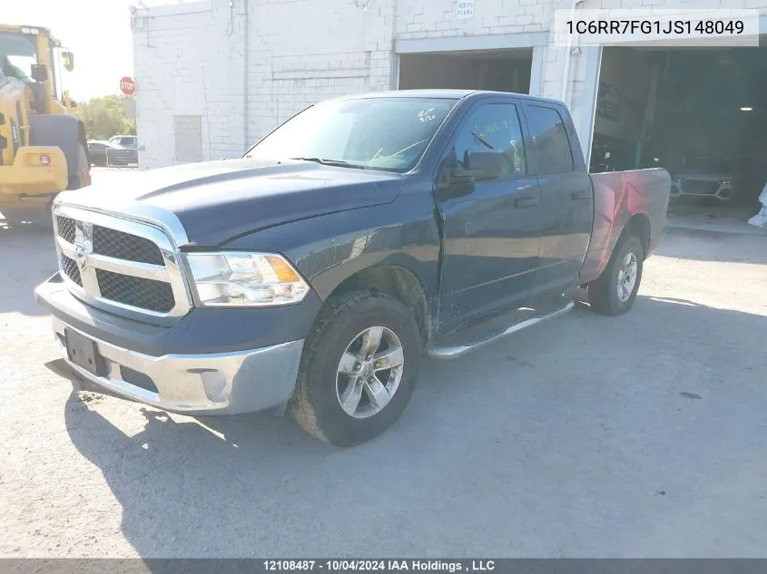 2018 Ram 1500 VIN: 1C6RR7FG1JS148049 Lot: 12108487