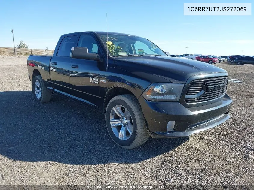 2018 Ram 1500 Sport VIN: 1C6RR7UT2JS272069 Lot: 12110503