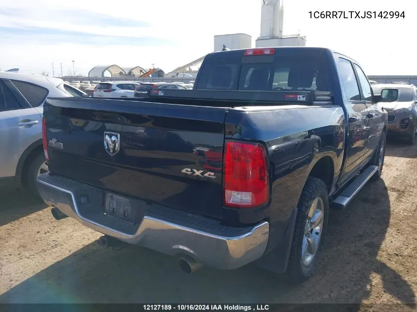 2018 Ram 1500 Slt VIN: 1C6RR7LTXJS142994 Lot: 12127189