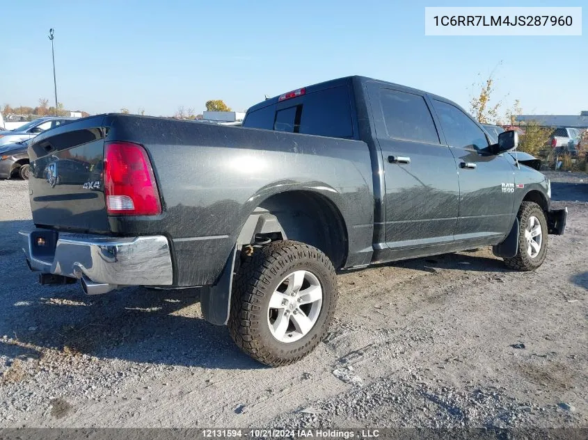 2018 Ram 1500 Slt VIN: 1C6RR7LM4JS287960 Lot: 12131594