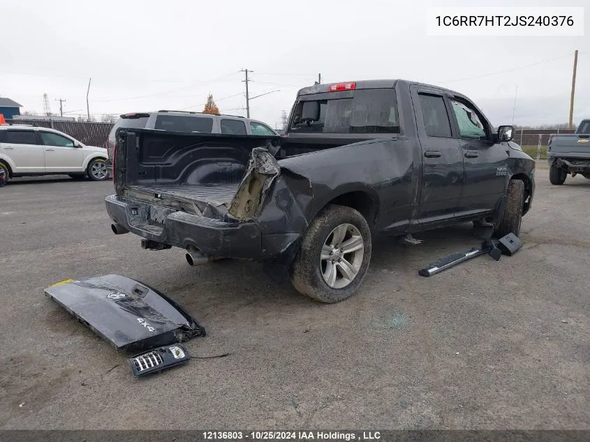 2018 Ram 1500 Sport VIN: 1C6RR7HT2JS240376 Lot: 12136803