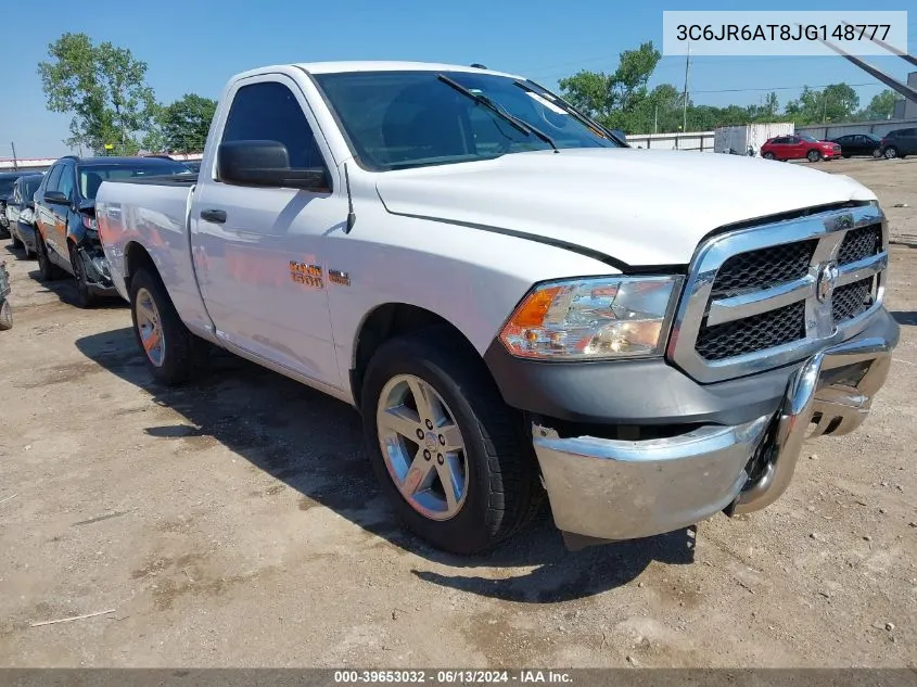 2018 Ram 1500 Tradesman Regular Cab 4X2 6'4 Box VIN: 3C6JR6AT8JG148777 Lot: 39653032