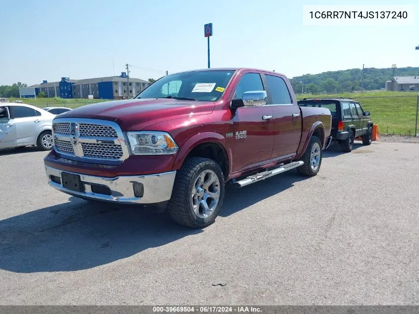 2018 Ram 1500 Laramie 4X4 5'7 Box VIN: 1C6RR7NT4JS137240 Lot: 39669504