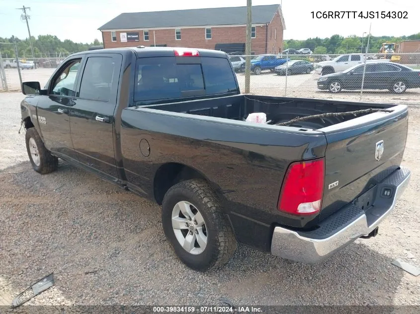 1C6RR7TT4JS154302 2018 Ram 1500 Slt 4X4 6'4 Box