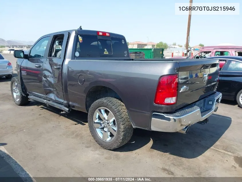 1C6RR7GT0JS215946 2018 Ram 1500 Big Horn Quad Cab 4X4 6'4 Box