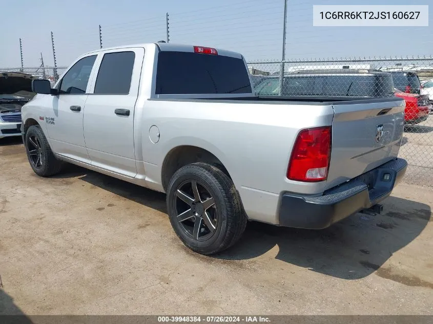 2018 Ram 1500 Tradesman 4X2 5'7 Box VIN: 1C6RR6KT2JS160627 Lot: 39948384