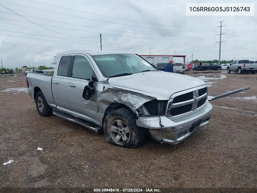 2018 Ram 1500 Slt Quad Cab 4X2 6'4 Box VIN: 1C6RR6GG5JS126743 Lot: 39949416