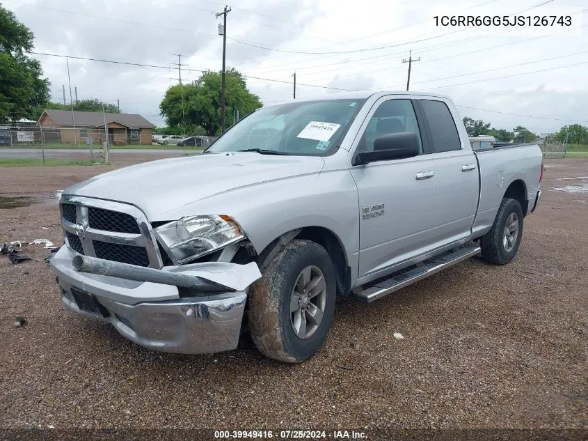 2018 Ram 1500 Slt Quad Cab 4X2 6'4 Box VIN: 1C6RR6GG5JS126743 Lot: 39949416