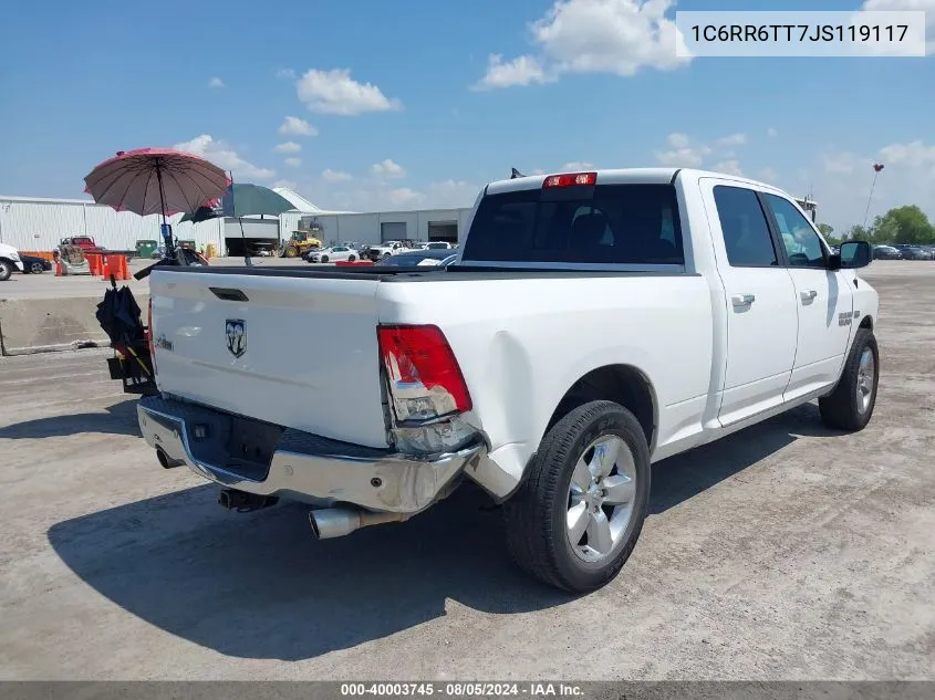 2018 Ram 1500 Big Horn 4X2 6'4 Box VIN: 1C6RR6TT7JS119117 Lot: 40003745