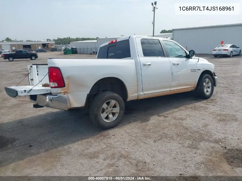 2018 Ram 1500 Slt VIN: 1C6RR7LT4JS168961 Lot: 40007910