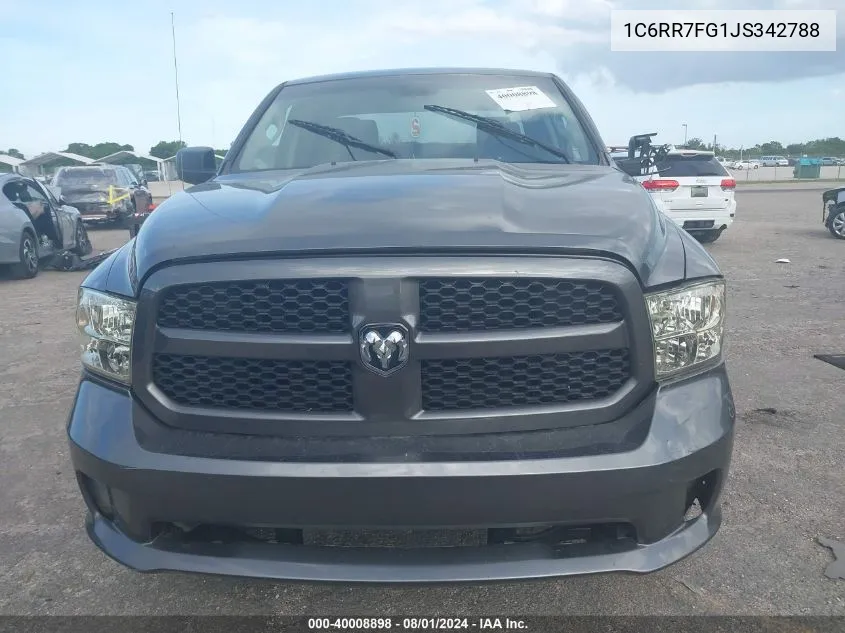 1C6RR7FG1JS342788 2018 Ram 1500 Express Quad Cab 4X4 6'4 Box