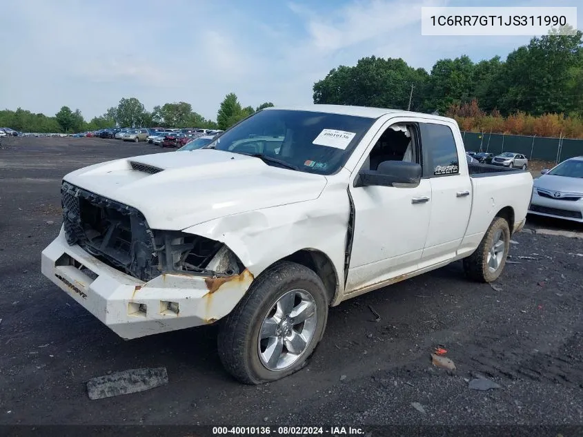 2018 Ram 1500 Slt VIN: 1C6RR7GT1JS311990 Lot: 40010136