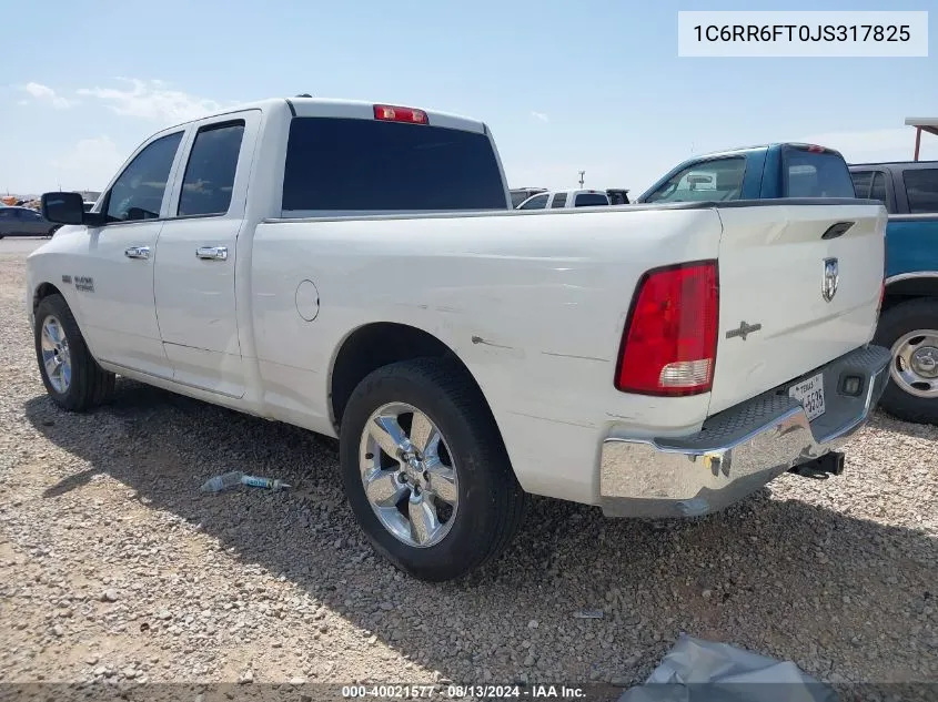 2018 Ram 1500 Tradesman Quad Cab 4X2 6'4 Box VIN: 1C6RR6FT0JS317825 Lot: 40021577