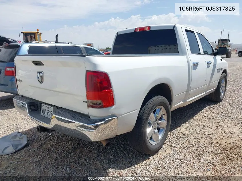 2018 Ram 1500 Tradesman Quad Cab 4X2 6'4 Box VIN: 1C6RR6FT0JS317825 Lot: 40021577