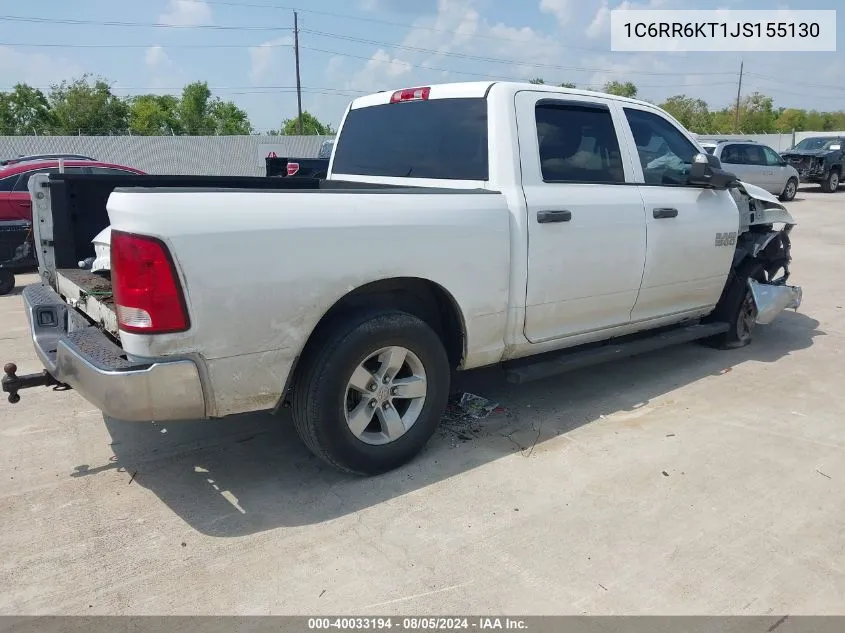 2018 Ram 1500 Tradesman 4X2 5'7 Box VIN: 1C6RR6KT1JS155130 Lot: 40033194