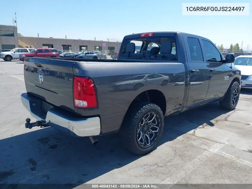 2018 Ram 1500 Tradesman Quad Cab 4X2 6'4 Box VIN: 1C6RR6FG0JS224497 Lot: 40043143