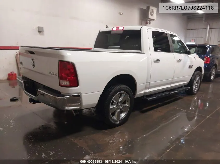 1C6RR7LG7JS224118 2018 Ram 1500 Big Horn 4X4 5'7 Box