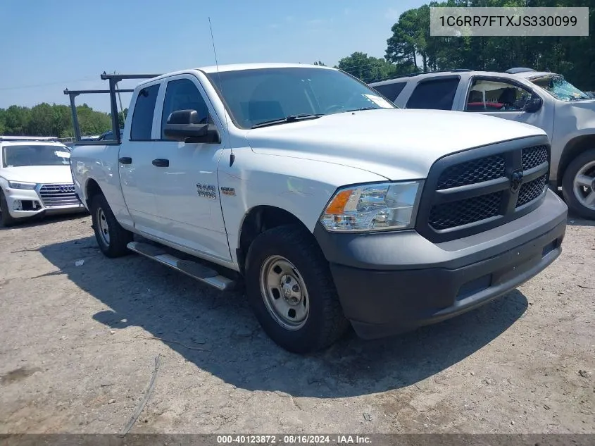 2018 Ram 1500 Tradesman Quad Cab 4X4 6'4 Box VIN: 1C6RR7FTXJS330099 Lot: 40123872