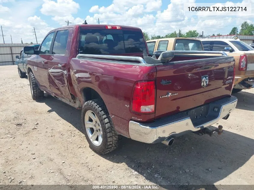 2018 Ram 1500 Lone Star Silver 4X4 5'7 Box VIN: 1C6RR7LTXJS122714 Lot: 40125950