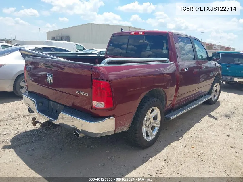 2018 Ram 1500 Lone Star Silver 4X4 5'7 Box VIN: 1C6RR7LTXJS122714 Lot: 40125950