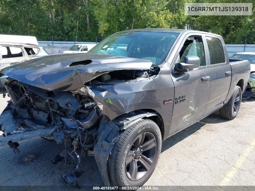 2018 Ram 1500 Sport VIN: 1C6RR7MT1JS139318 Lot: 40183477